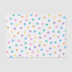 Kawaii Pastel Candy Hearts Tissue Paper