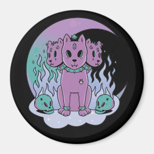 Kawaii Pastel Colours Gothic Cute Goth Dogs Magnet