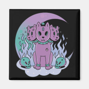 Kawaii Pastel Colours Gothic Cute Goth Dogs Magnet
