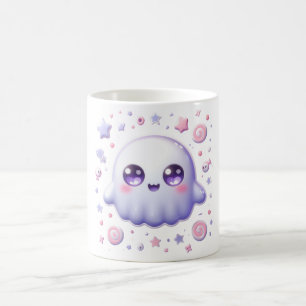Kawaii Pastel Ghost Mug – Cute Halloween Cup