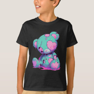 Kawaii Pastel Goth Creepy Cute Witchy Zombie Bear T-Shirt