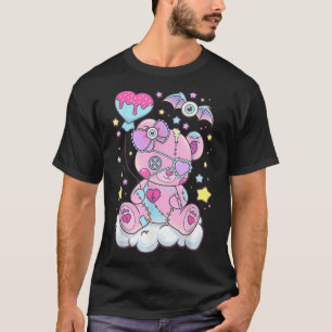Kawaii Pastel Goth Cute Creepy Bear  T-Shirt