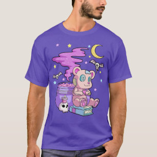 Kawaii Pastel Goth Cute Creepy Bear Witch Voo Doll T-Shirt
