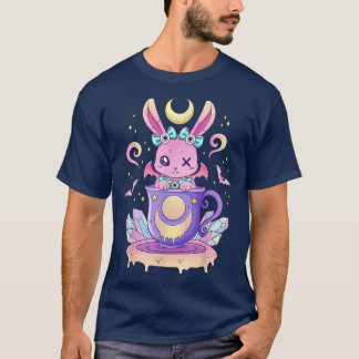 Kawaii Pastel Goth Cute Creepy Bunny in Teacup T-Shirt