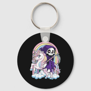 Kawaii Pastel Goth Cute Halloween Grim Reaper Ridi Keychain