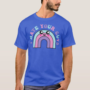 Kawaii Pastel Goth Cute Rainbow Japanese I Hate Yo T-Shirt