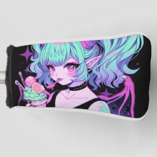 Kawaii Pastel Goth Little Demon Koakuma Anime Girl Golf Head Cover