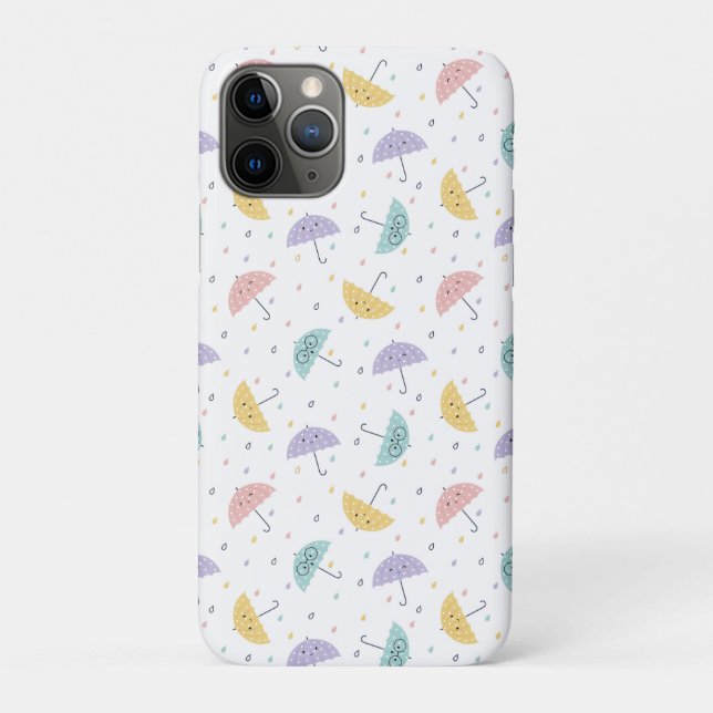 Kawaii Pastel Umbrella Pattern  Case-Mate iPhone Case (Back)