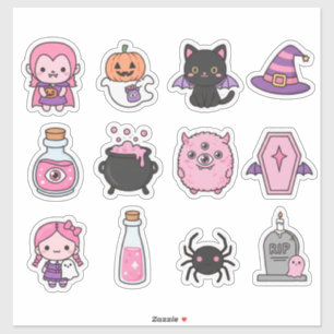 Kawaii Pastel Vampire & Friends Sticker Pack 