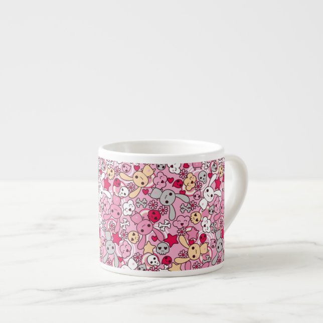 Kawaii pattern espresso cup (Front Right)