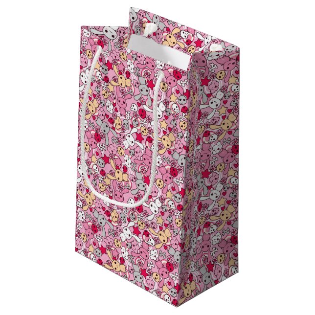 Kawaii pattern small gift bag (Back Angled)