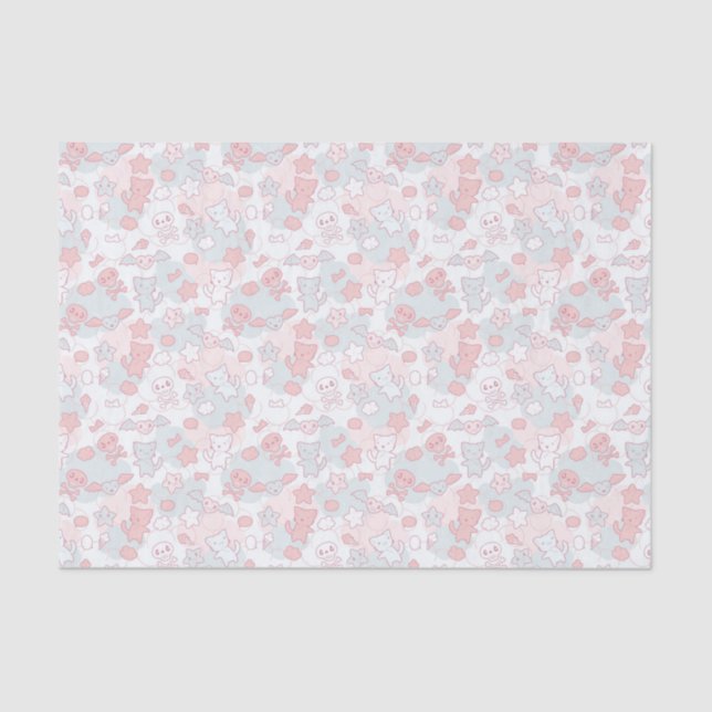 kawaii pattern with doodle tissue paper (Front)