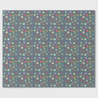 kawaii pattern wrapping paper