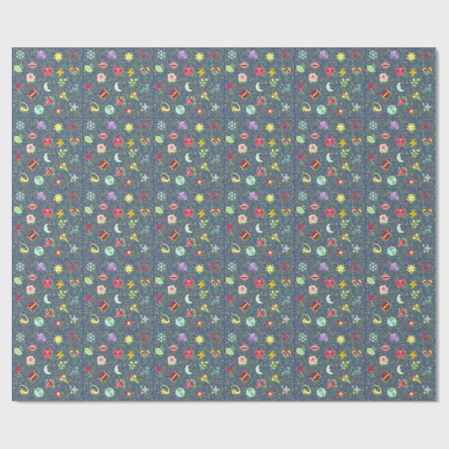 kawaii pattern  wrapping paper (Flat)
