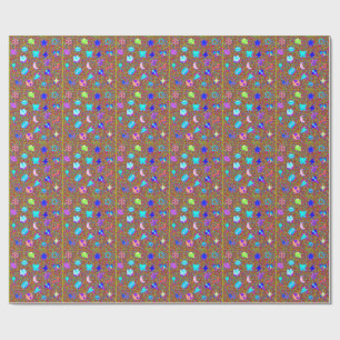 kawaii pattern wrapping paper