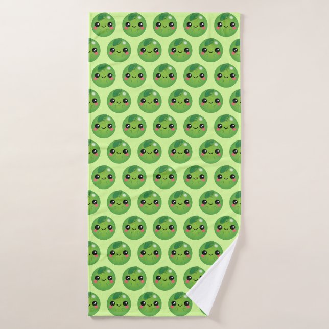 Kawaii Pea Bath Towel (Bath Towel)