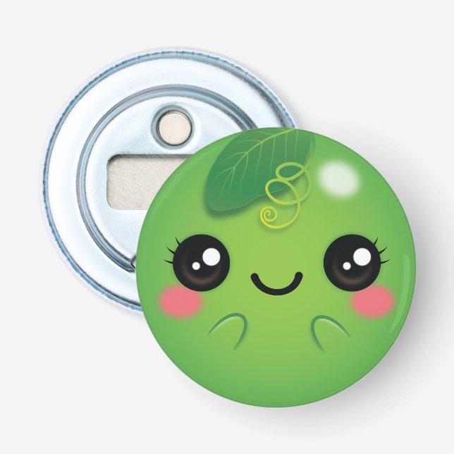 Kawaii Pea Bottle Opener (Front)