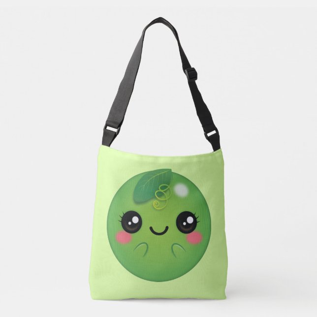 Kawaii Pea Crossbody Bag (Front)