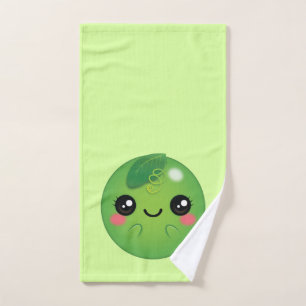 Kawaii Pea Hand Towel