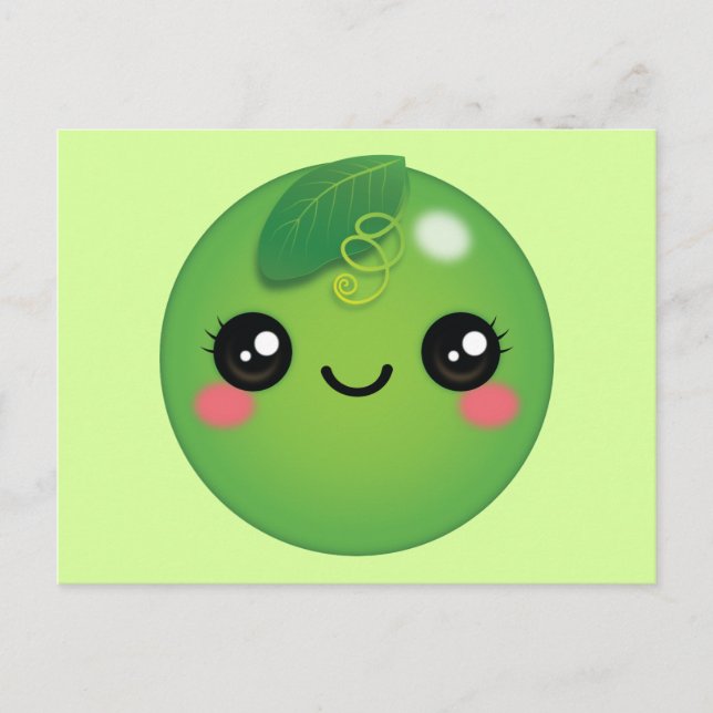 Kawaii Pea Postcard (Front)
