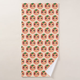 Kawaii Peach Bath Towel