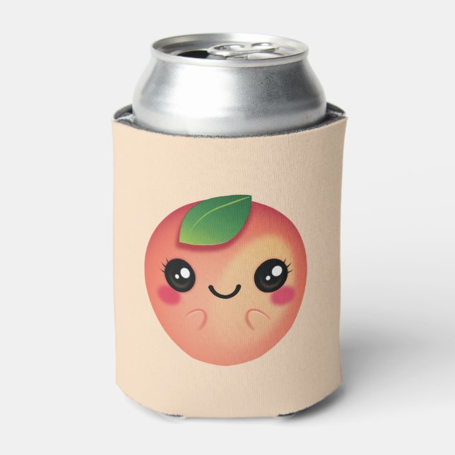 Kawaii Peach Can Cooler (Can Front)