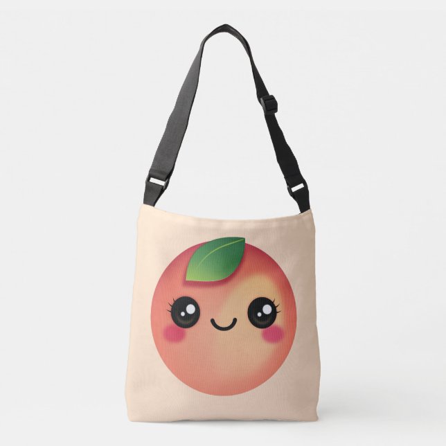 Kawaii Peach Crossbody Bag (Front)