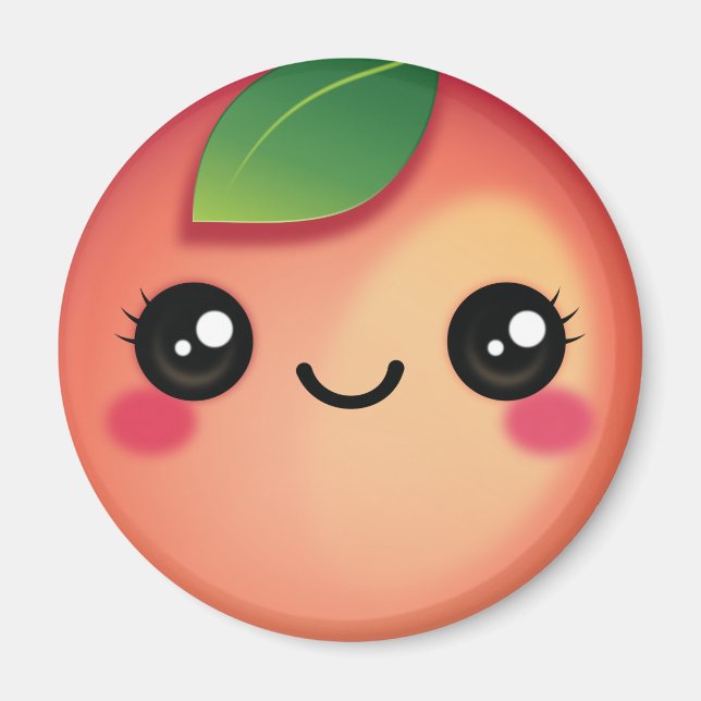 Kawaii Peach Magnet (Front)