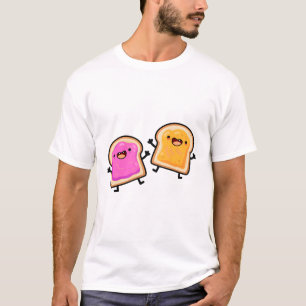 Kawaii Peanut Butter and Jelly Sandwich Pals T-Shirt