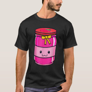 Kawaii Peanut Butter Jelly Jar Matching Strawberry T-Shirt