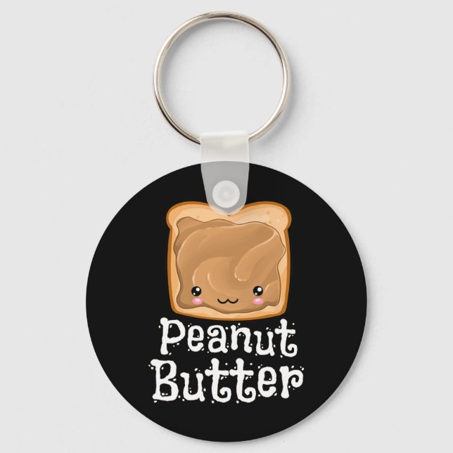 Kawaii Peanut Butter Jelly Pndj Halloween Matching Keychain (Front)