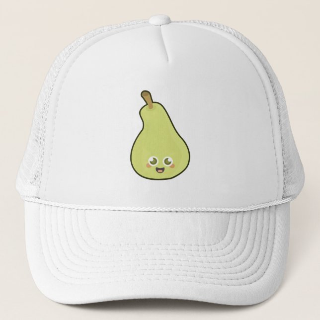 Kawaii Pear Trucker Hat (Front)