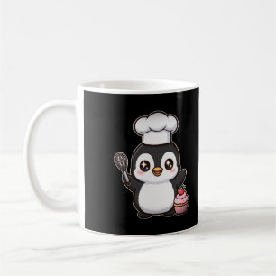Kawaii Penguin Chef Cupcake Coffee Mug