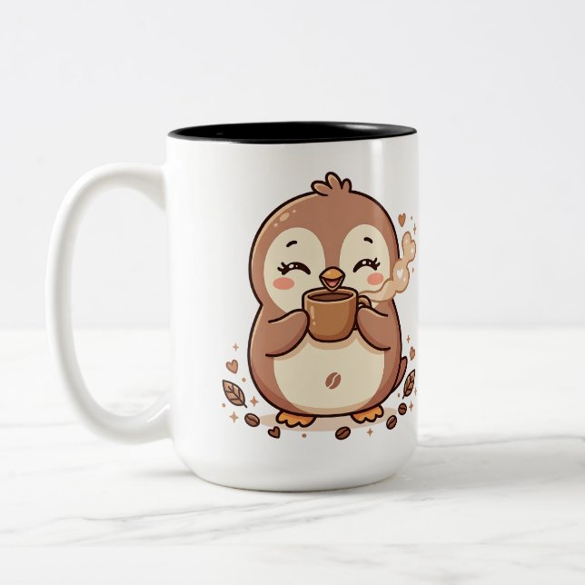 Kawaii Penguin Coffee Mug (Left)