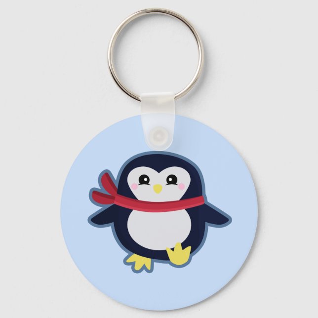 Kawaii penguin keychain (Front)