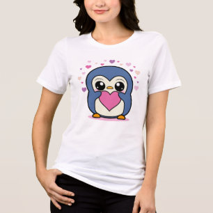 kawaii penguin Tri-Blend shirt