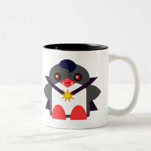 Kawaii Penguin Vampire Two-Tone Coffee Mug