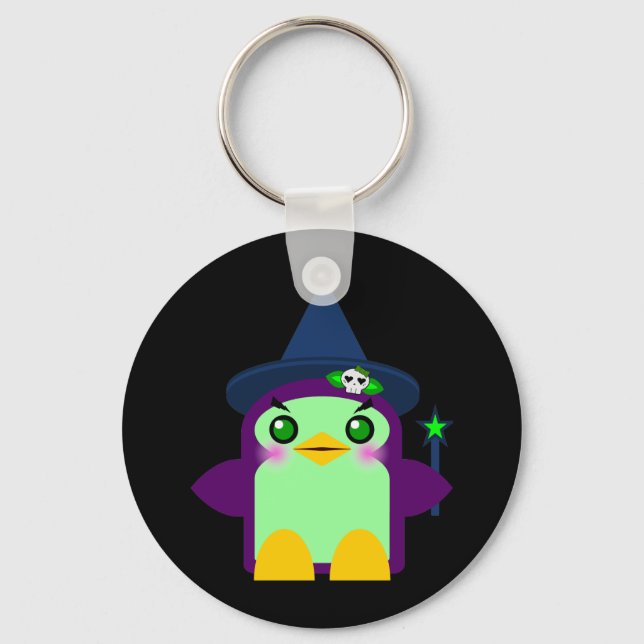 Kawaii Penguin Witch Keychain (Front)