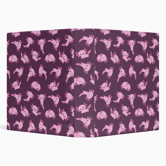 Kawaii Pink Axolotl Binder (Background)