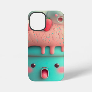 Kawaii pink cute ice cream  notebook iPhone 12 mini case