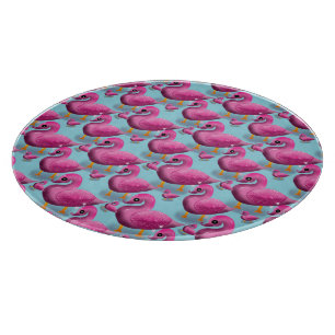 Kawaii Pink Duck Pattern – Adorable Aesthetic Maxi Cutting Board