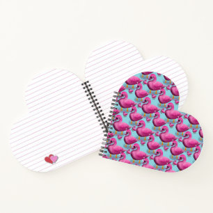 Kawaii Pink Duck Pattern – Adorable Aesthetic Maxi Notebook