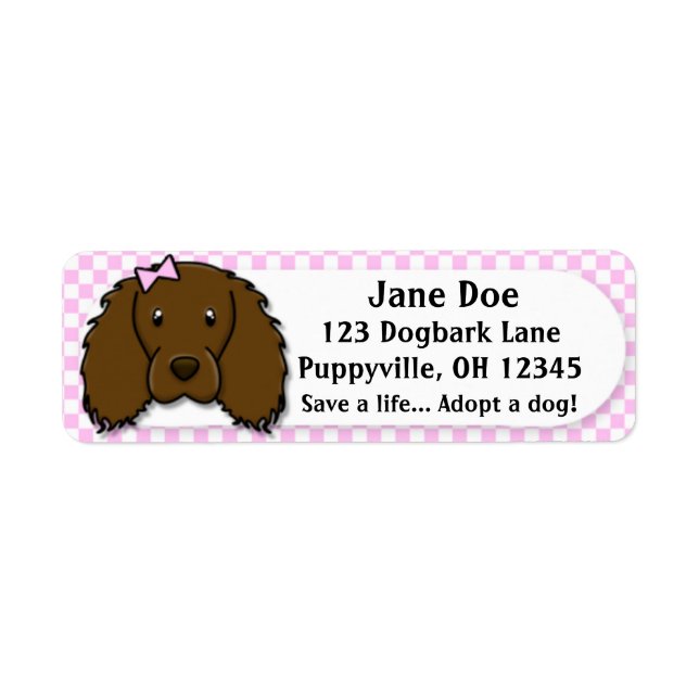 Kawaii Pink Gingham Boykin Spaniel (Front)