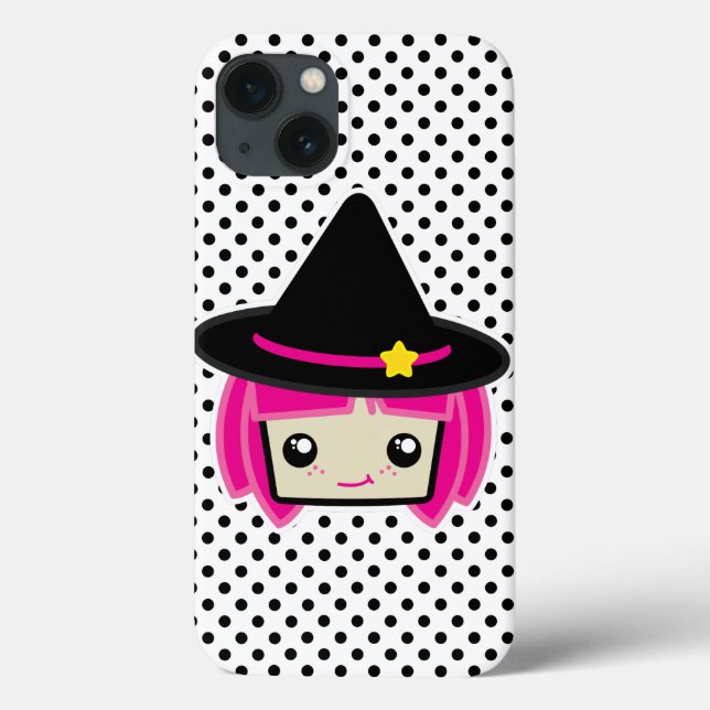 Kawaii Pink Haired Witch iPad Mini Case (Back)