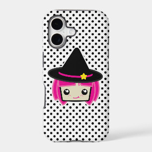 Kawaii Pink Haired Witch iPhone Case