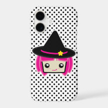 Kawaii Pink Haired Witch iPhone Case
