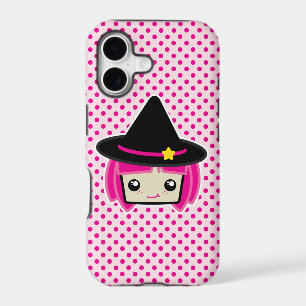 Kawaii Pink Haired Witch iPhone Case