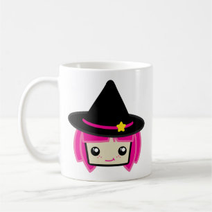 Kawaii Pink Haired Witch Mug