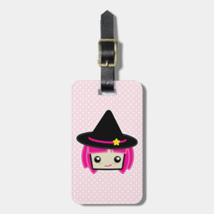 Kawaii Pink Haired Witch Travel Luggage Tags