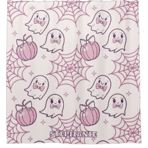 Kawaii Pink Halloween Ghosts & Pumpkin